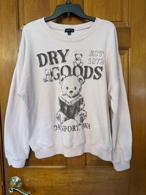 Dry Goods Pink Teddy Bear Graphic Sweatshirt